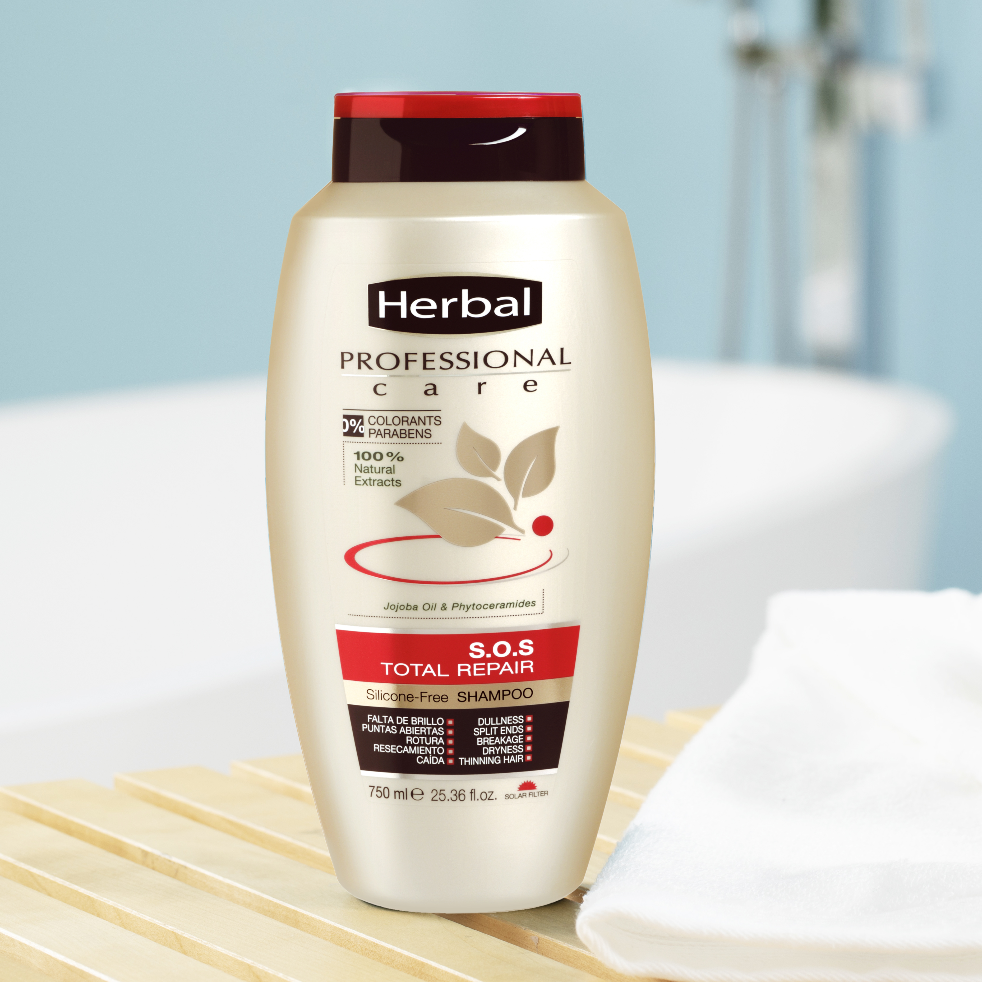 허벌히스패니아 토탈리페어 향좋은 미용실 샴푸 두피가려움 머리비듬 손상모 750ml, 1개