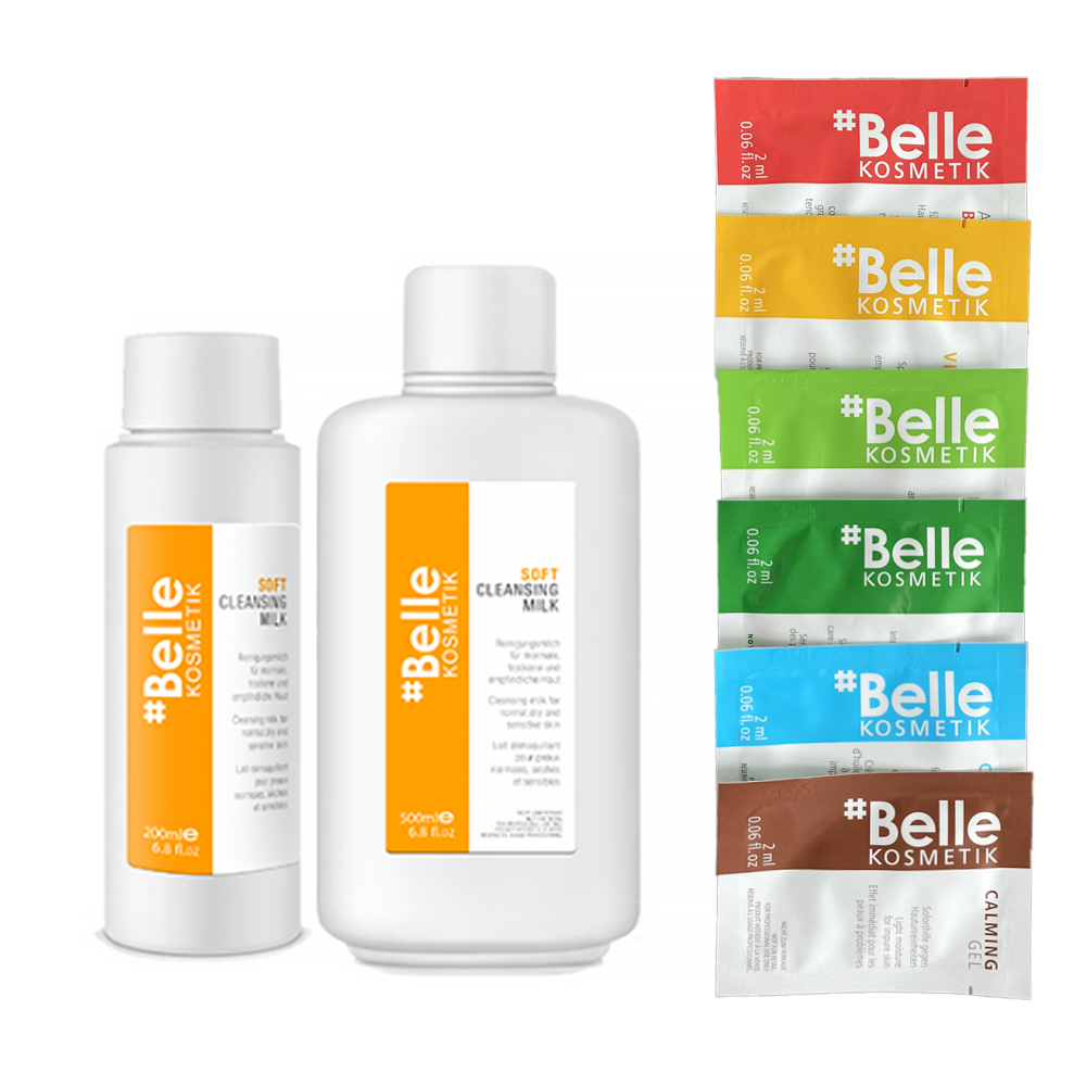 샵벨르 소프트 클렌징 밀크 500ml 저자극 샘플지 7장 - 상품 이미지