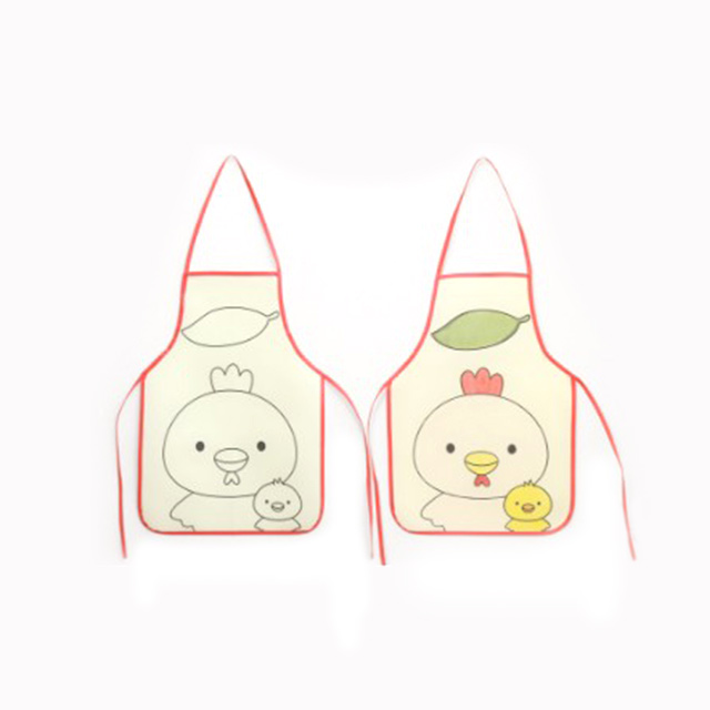 민화샵 부직포 앞치마 : 문배도-닭 - 상품 이미지