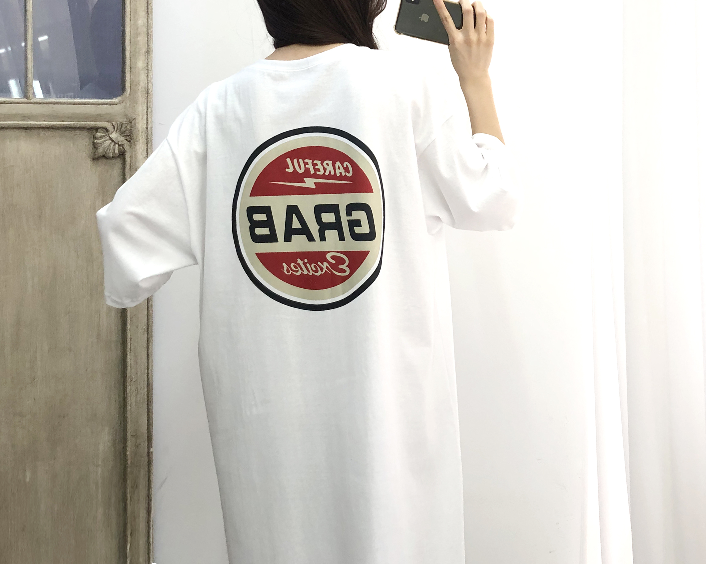 빈티지 레터링 이지룩 롱원피스 - 상세 이미지 4