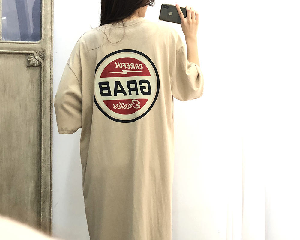 빈티지 레터링 이지룩 롱원피스 - 상세 이미지 5