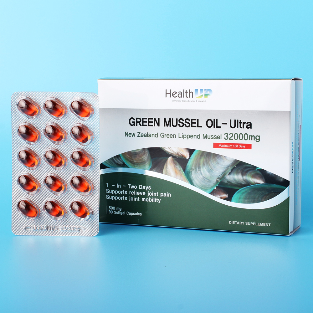 헬스업 초록입홍합 오일 32000 90캡슐(3개월) 뉴질랜드 초록홍합 초록잎홍합 그린머슬 이미지 3