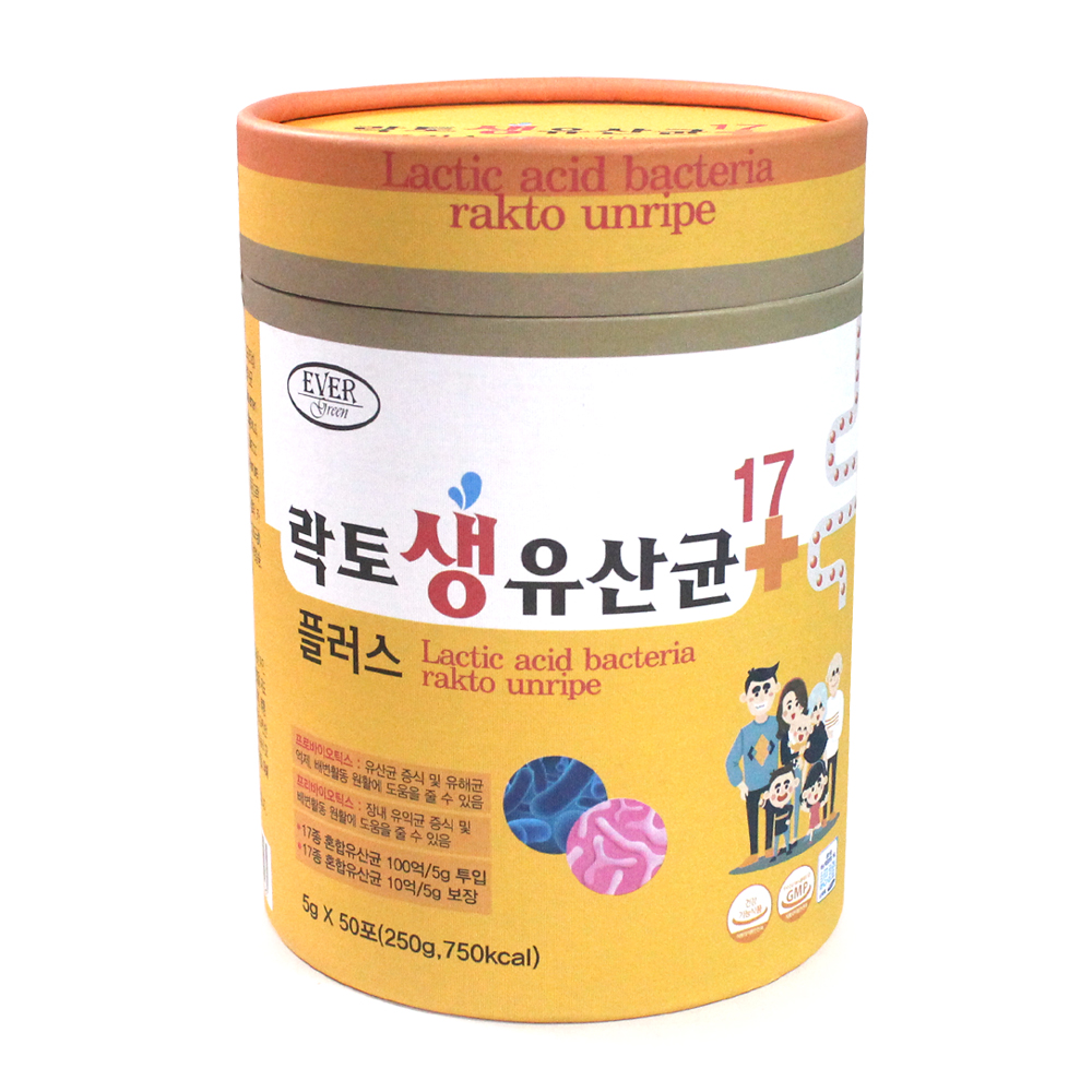 락토 생 유산균 플러스 17종 혼합유산균 50포 x1통 프로바이오틱스 프리바이오틱스 - 상품 이미지