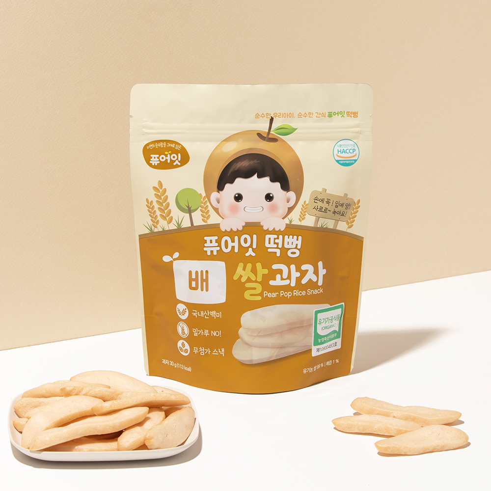퓨어잇 떡뻥 유기농 배 쌀과자 아이간식