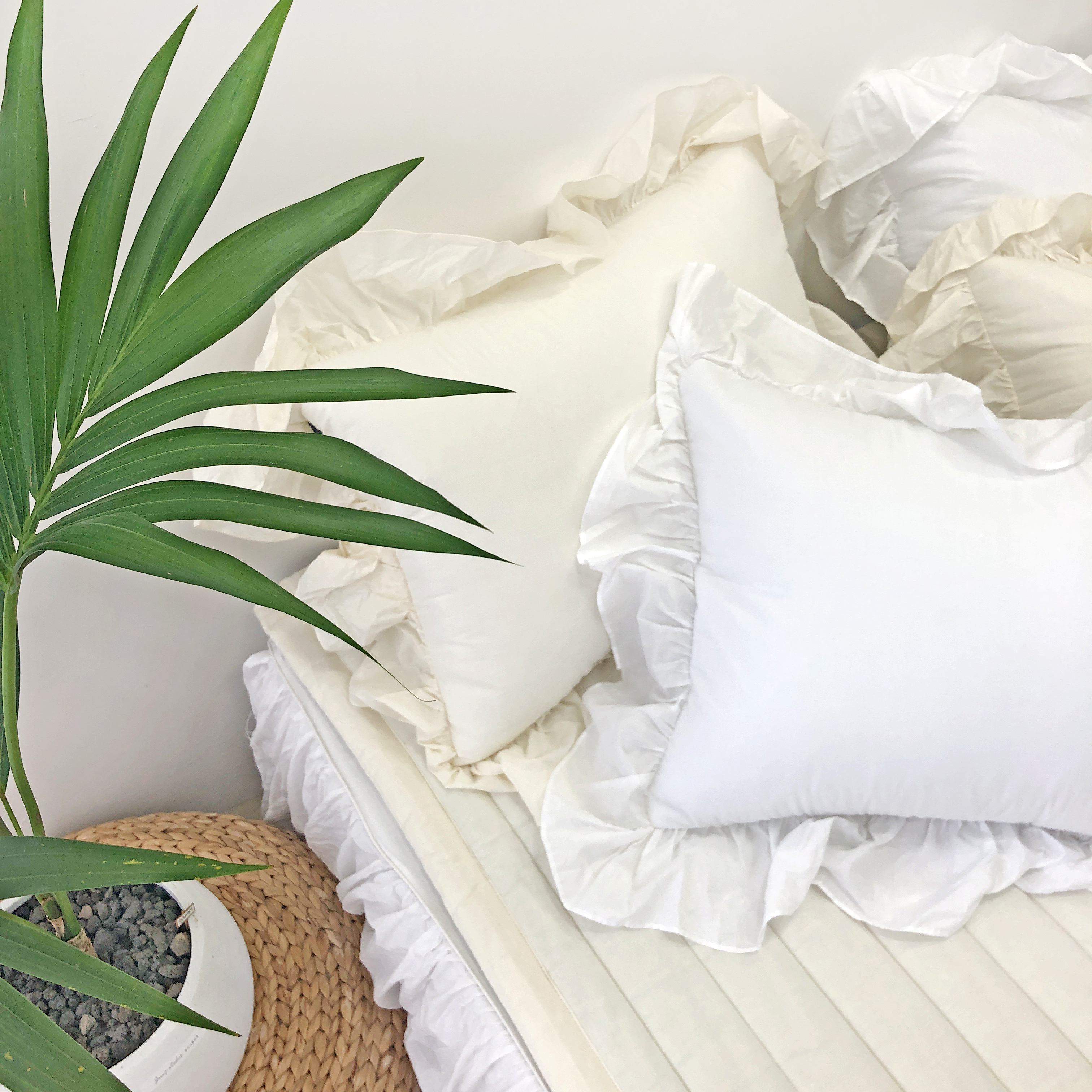 드레시한 프렌치 프릴 60수 아사 순면 침구 차렵 이불 S/SS