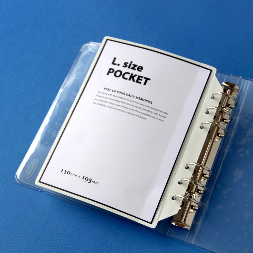 A6 와이드 6공 다이어리 포카 바인더 속지 포토카드 포켓 띠부씰 띠부실 이미지 4