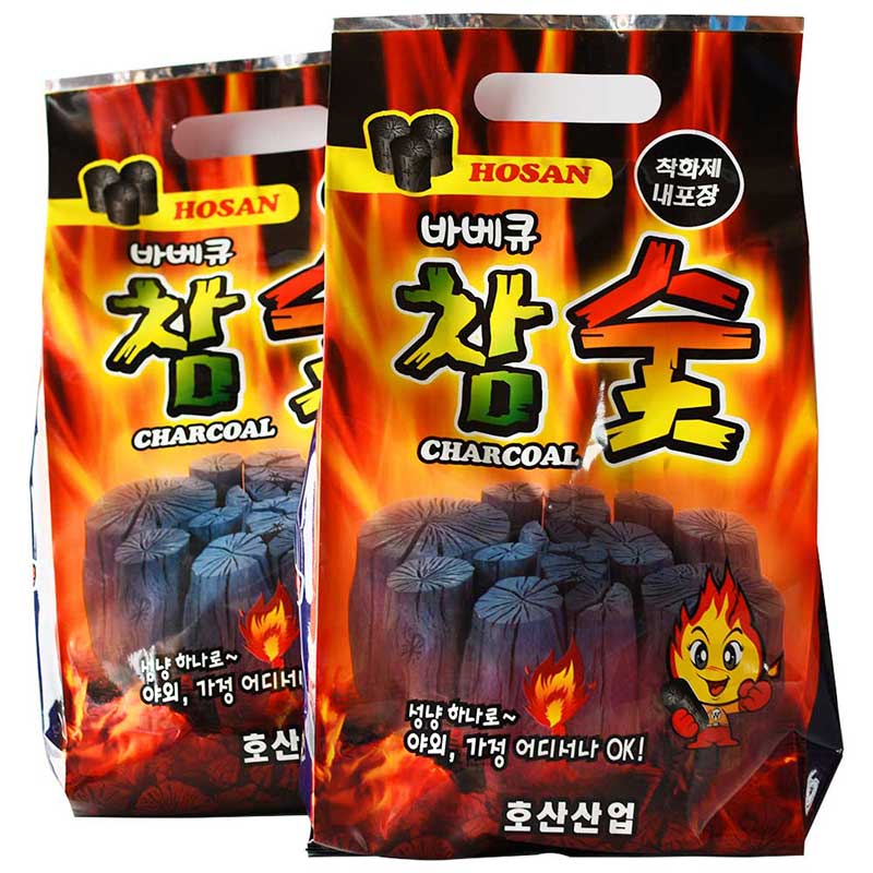 무공해 참숯 구이용 바비큐 고체연료 고기숯 브리켓 차콜 참숫 업소용 800g, 1개 - 상세 이미지 2