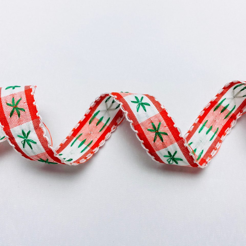 체크패턴) 20mm 화이트피코 리본테이프 - 상세 이미지 3