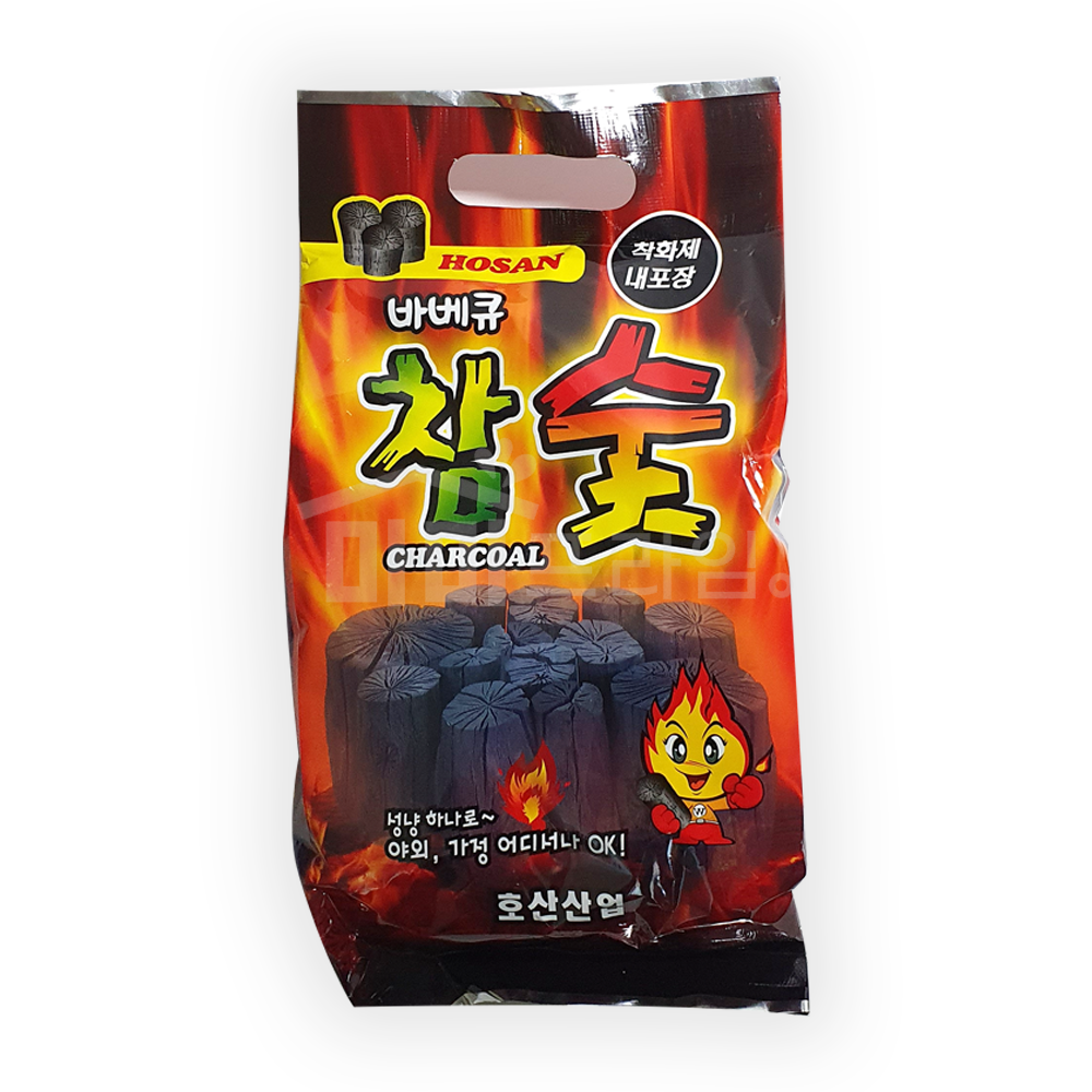 호산 무공해 참숯 참나무 캠핑숯 바베큐숯 고기숯 구이용 브리켓 차콜