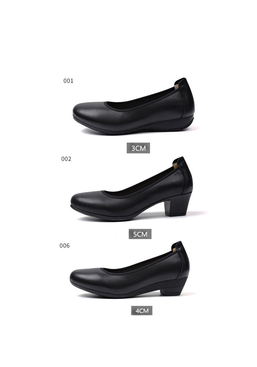 폭신 편안한 소가죽 펌프스 승무원 유니화 면접구두 빅사이즈 220 255 260까지 3cm 4cm 5cm 상세 이미지 28