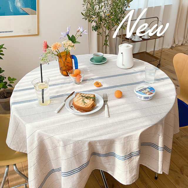 블루라인 방수 식탁보 테이블보 사각 백일 돌상 홈파티 카페 캠핑 맞춤제작 95X115