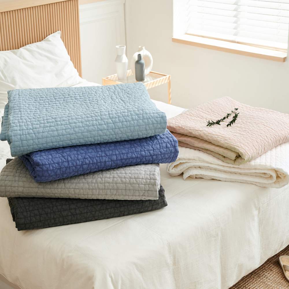 더베딩샵 피그먼트패드 순면 침대패드 워싱 누빔 까는이불 퀸