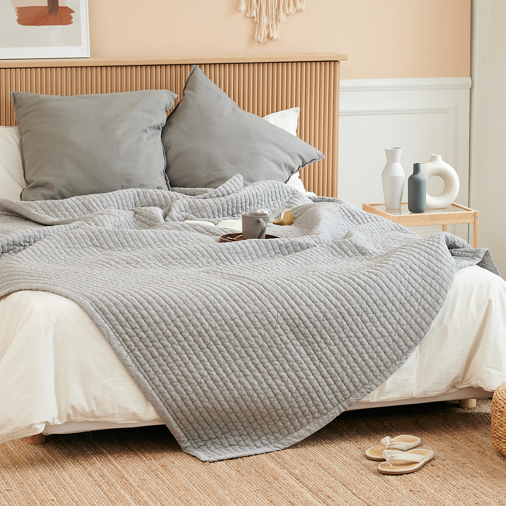 더베딩샵 피그먼트패드 순면 침대패드 워싱 누빔 까는이불 퀸