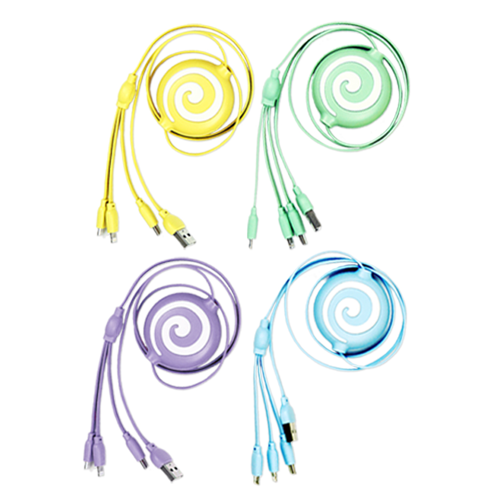 롤리팝 멀티 케이블 3in1 USB 케이블 고속 충전