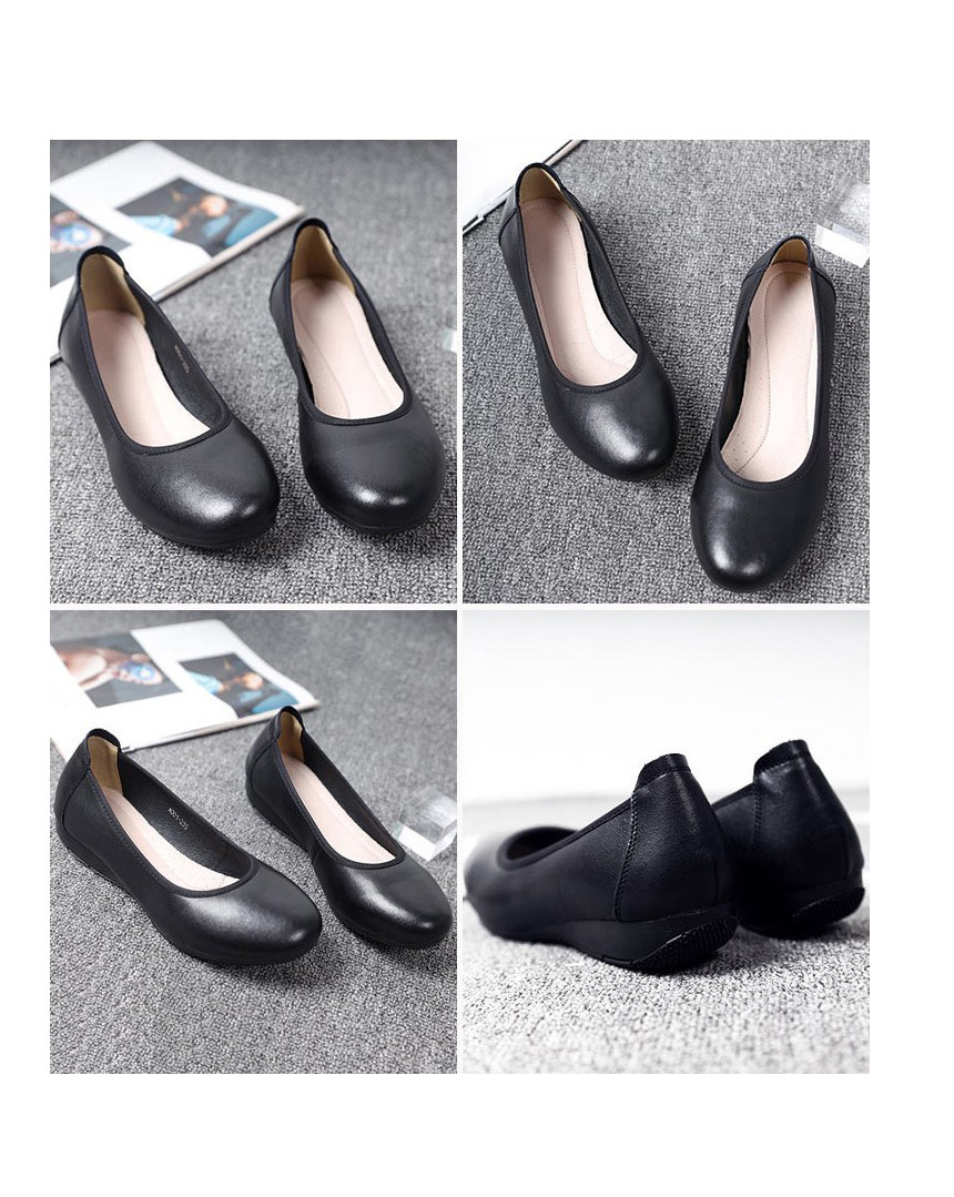 폭신 편안한 소가죽 펌프스 승무원 유니화 면접구두 빅사이즈 220 255 260까지 3cm 4cm 5cm 상세 이미지 18