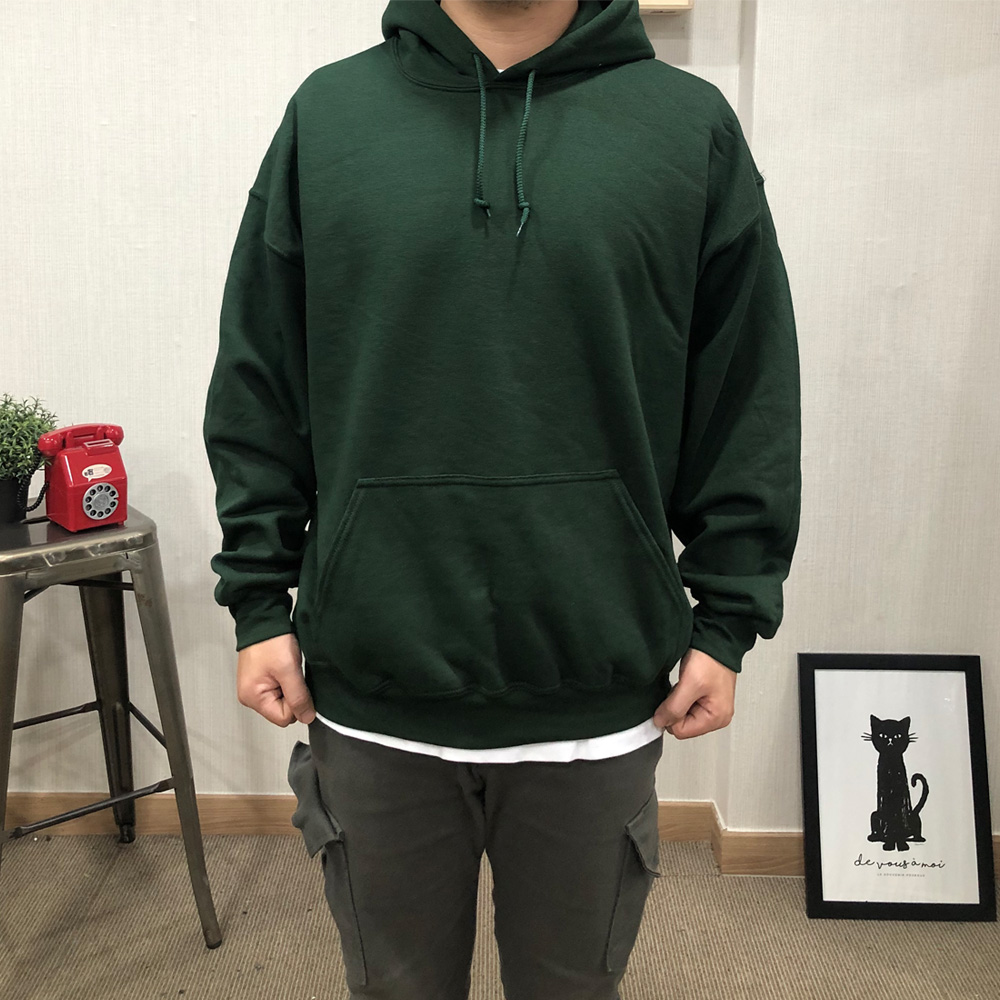 길단 12500 남자후드티 무지 기모 오버핏 후드티 빅사이즈 - 상세 이미지 4