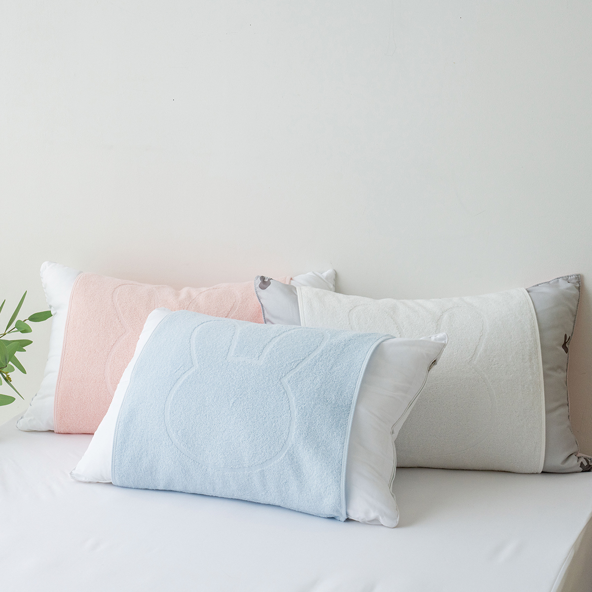 [선물포장] 순면100 수건 유아 아기 베개커버 4060 3개 세트