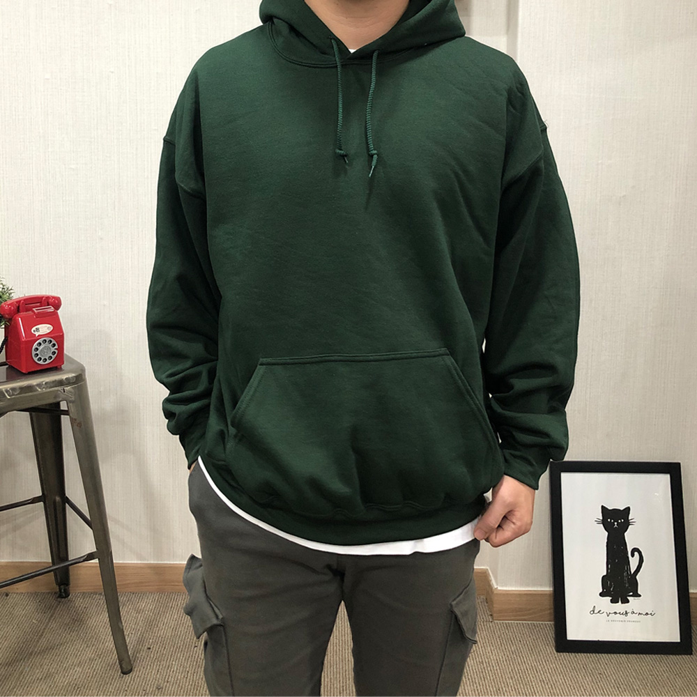 길단 12500 남자후드티 무지 기모 오버핏 후드티 빅사이즈 - 상세 이미지 5