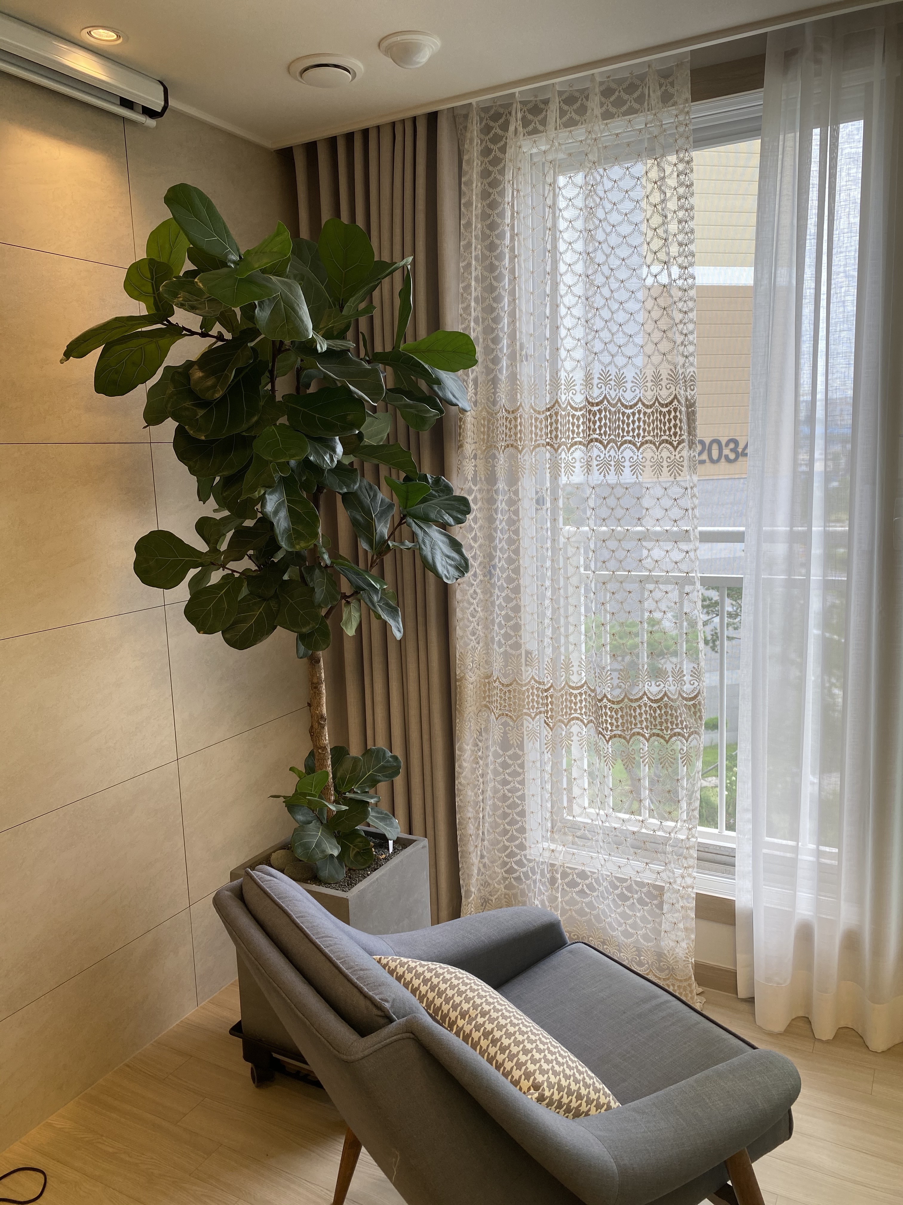 금사망사 자수 레이스 포인트 수입속커튼(맞춤제작)