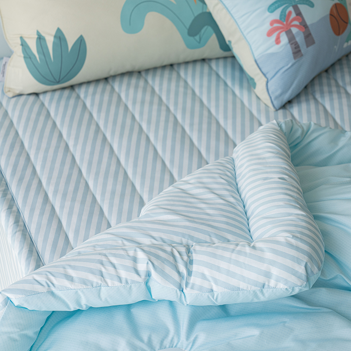 키즈 알러지케어 간절기 손자수 차렵이불 패드세트 맥스덩크 (공룡), S.SS(싱글.슈퍼싱글겸용)