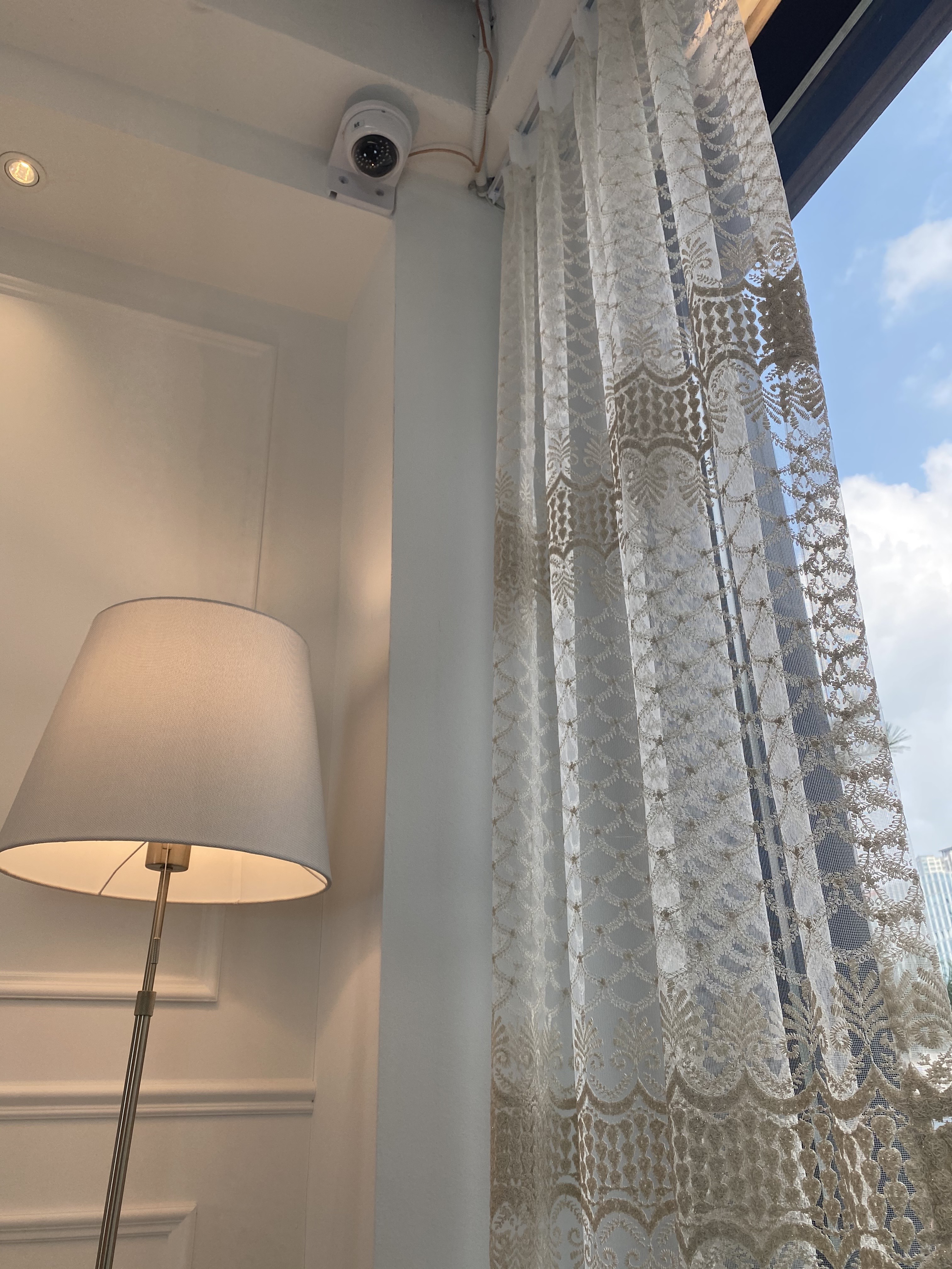 금사망사 자수 레이스 포인트 수입속커튼(맞춤제작)