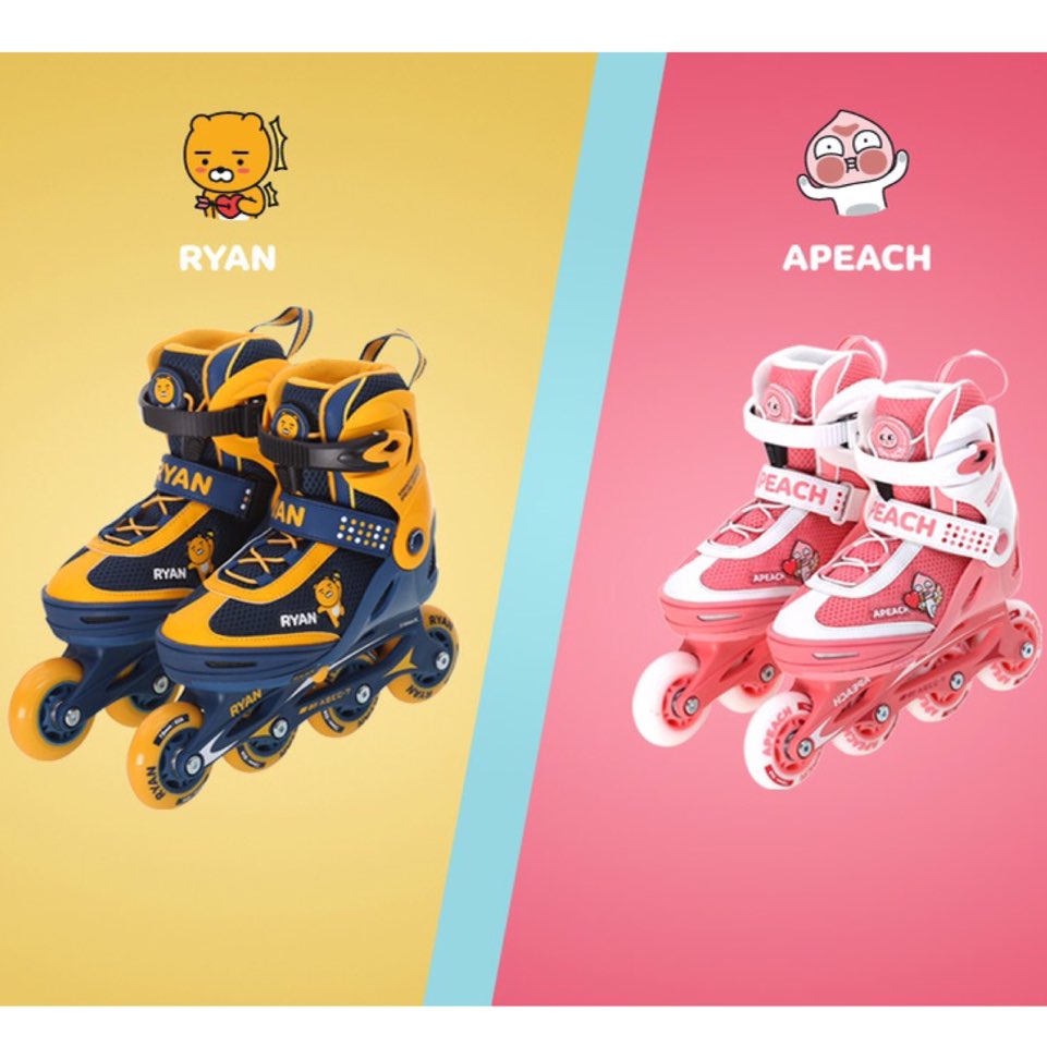 카카오프렌즈 아동용 인라인스케이트 사이즈 조절가능