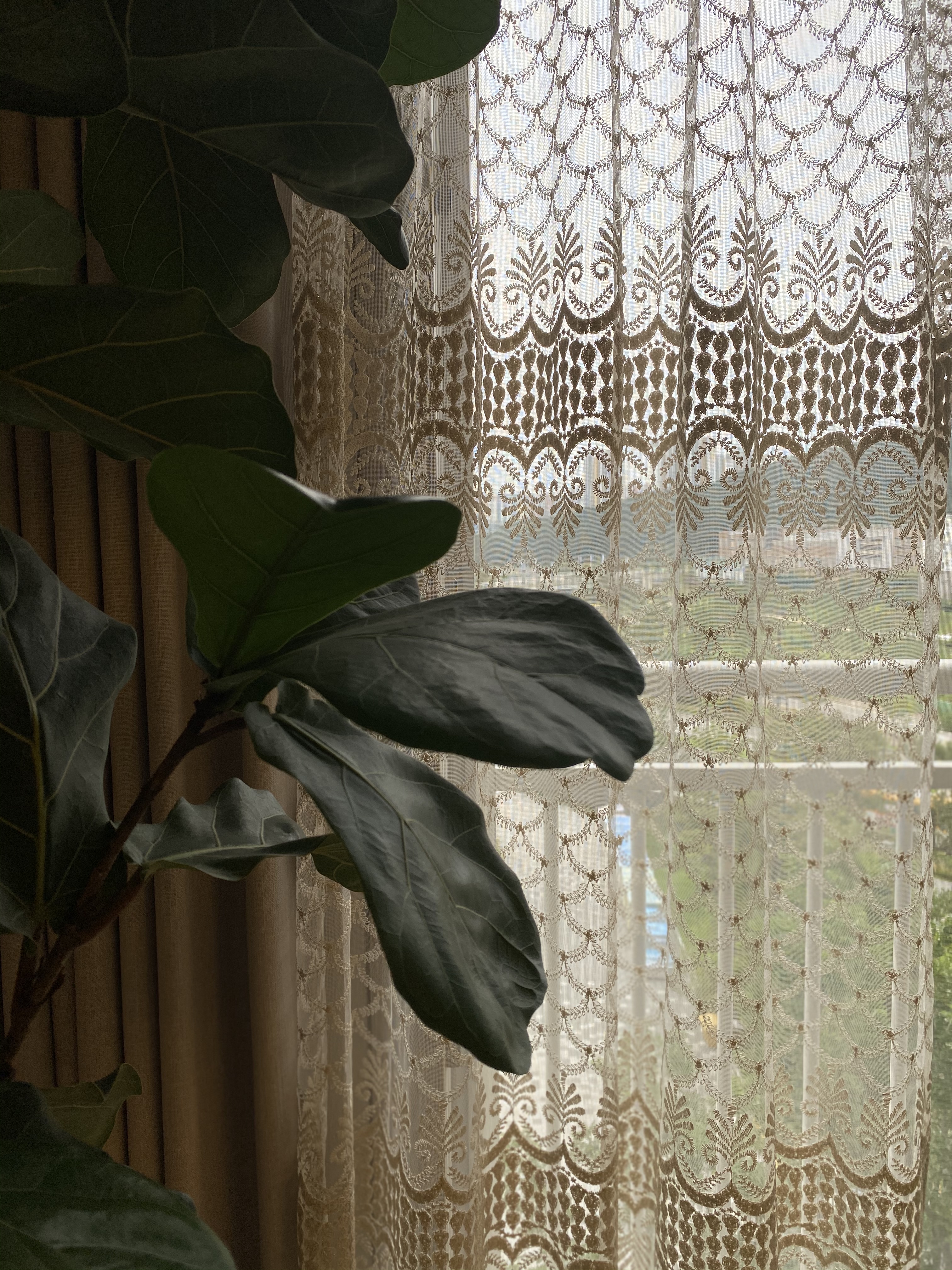 금사망사 자수 레이스 포인트 수입속커튼(맞춤제작)