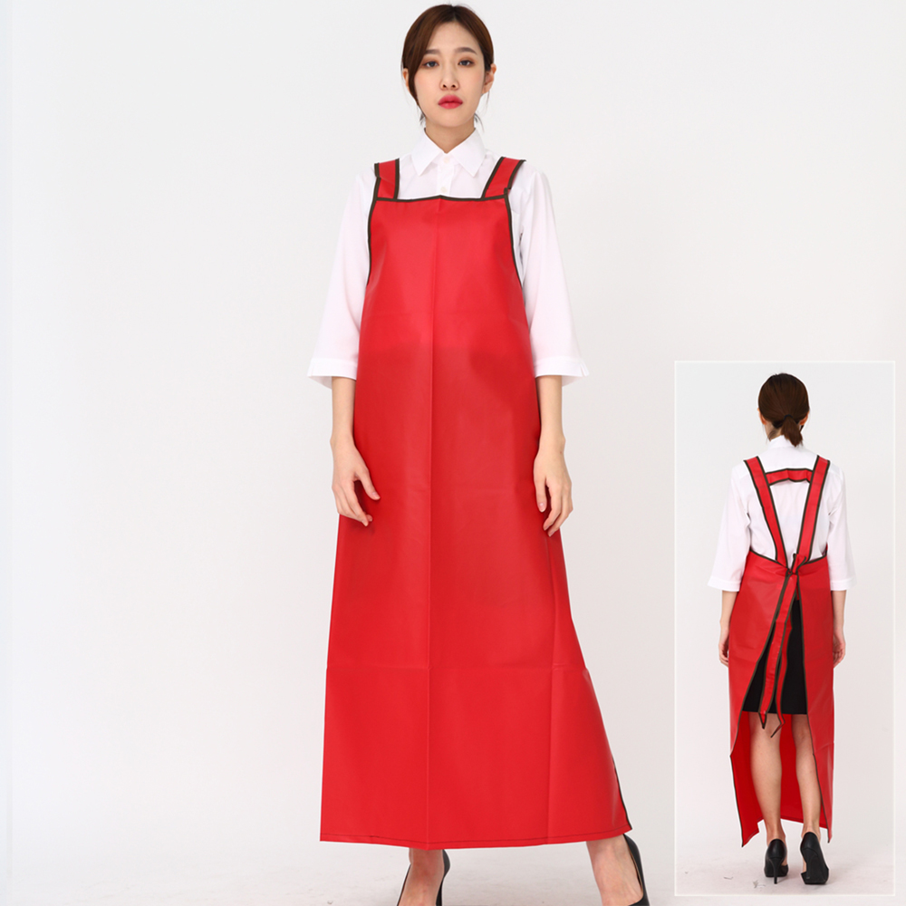 (7color)무광적색대 H형 메쉬방수앞치마 우레탄방수앞치마 - 상품 이미지
