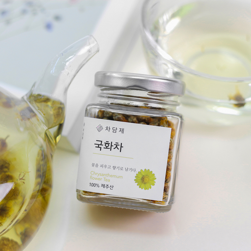 제주도 국화차 국화꽃차 15g 유리병 이미지 7