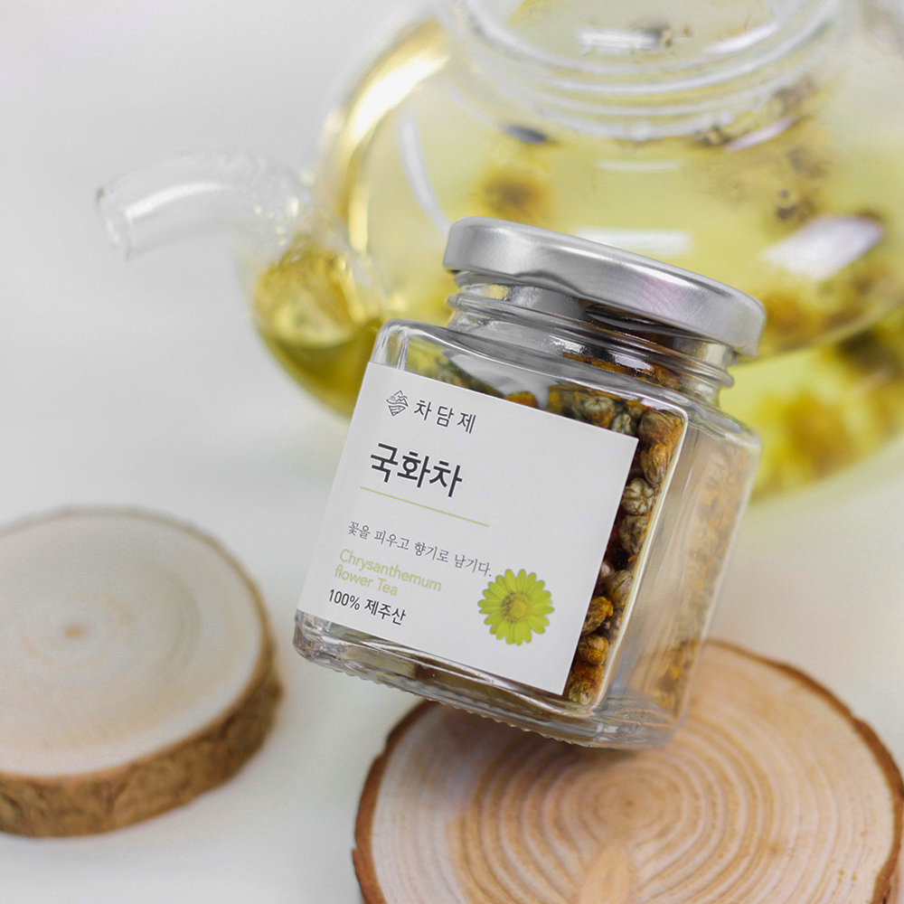 제주도 국화차 국화꽃차 15g 유리병 - 상세 이미지 4
