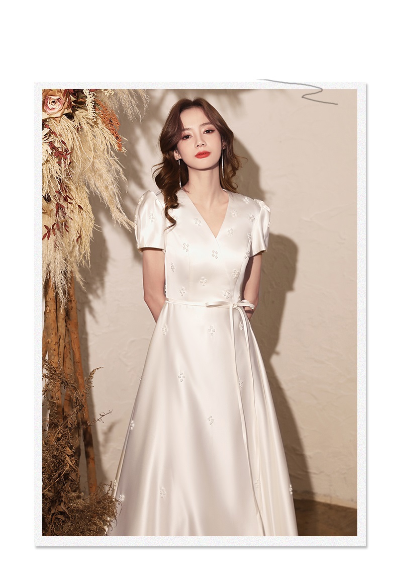 송혜교웨딩드레스 스타일 새틴 셀프웨딩 2부 브라이덜샤워 맘드레스 이미지 7