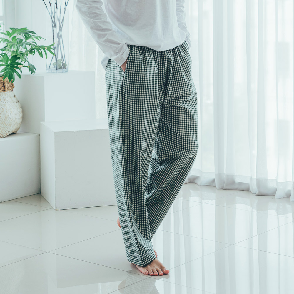 도씨 홈웨어 남성용 순면 9부 커플 잠옷바지 - 상세 이미지 5
