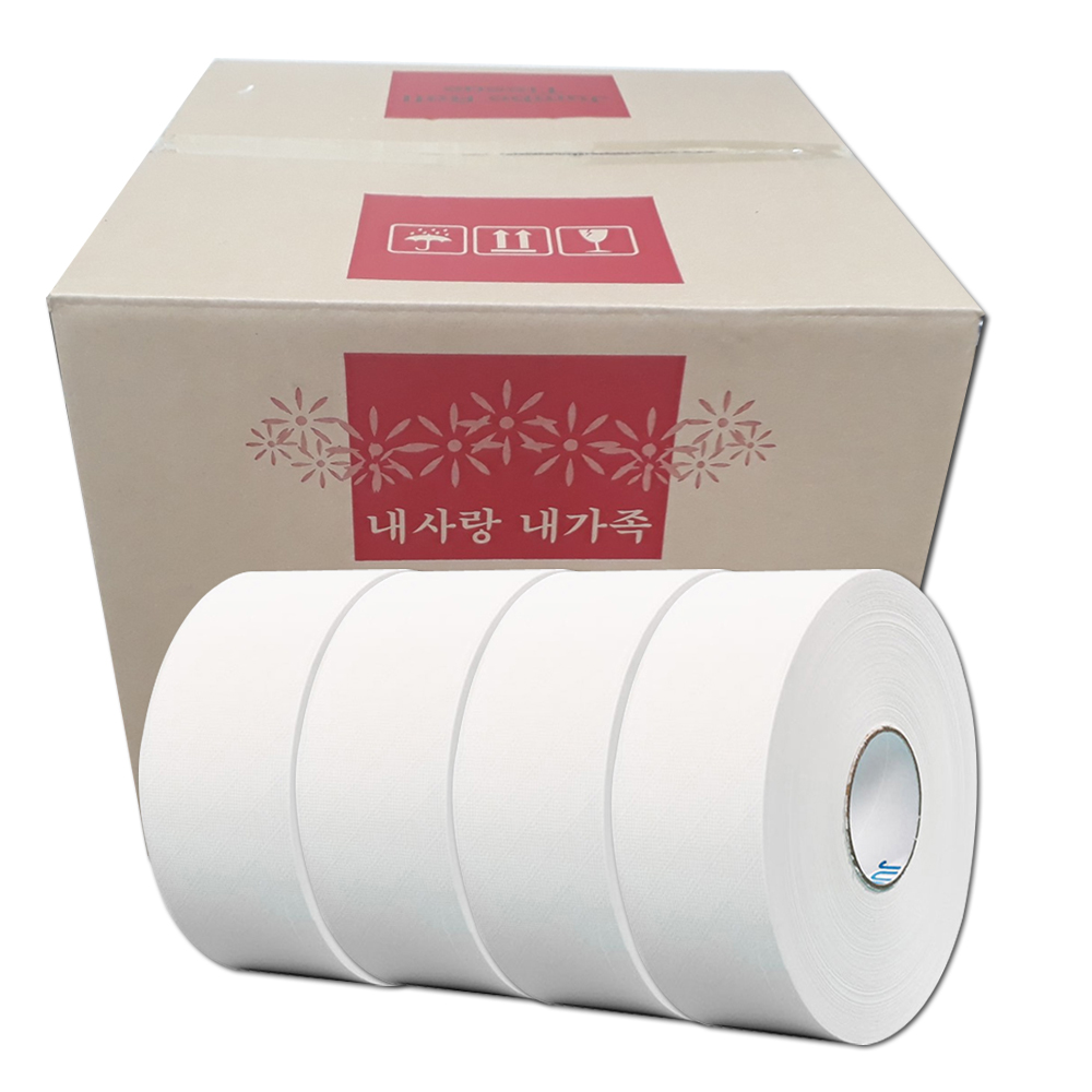 점보롤 화장지 2겹 230M 100%천연펄프 대용량 업소용 화장실 휴지 8롤