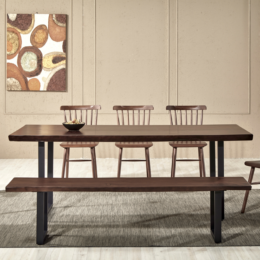 원목 카페 대형 테이블 우드슬랩 식탁 6인용 1600