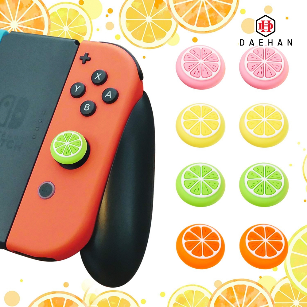 닌텐도 스위치 라이트 조이콘 프로콘 악세사리 오렌지 스틱커버 4개 1set ND-206 - 상세 이미지 3