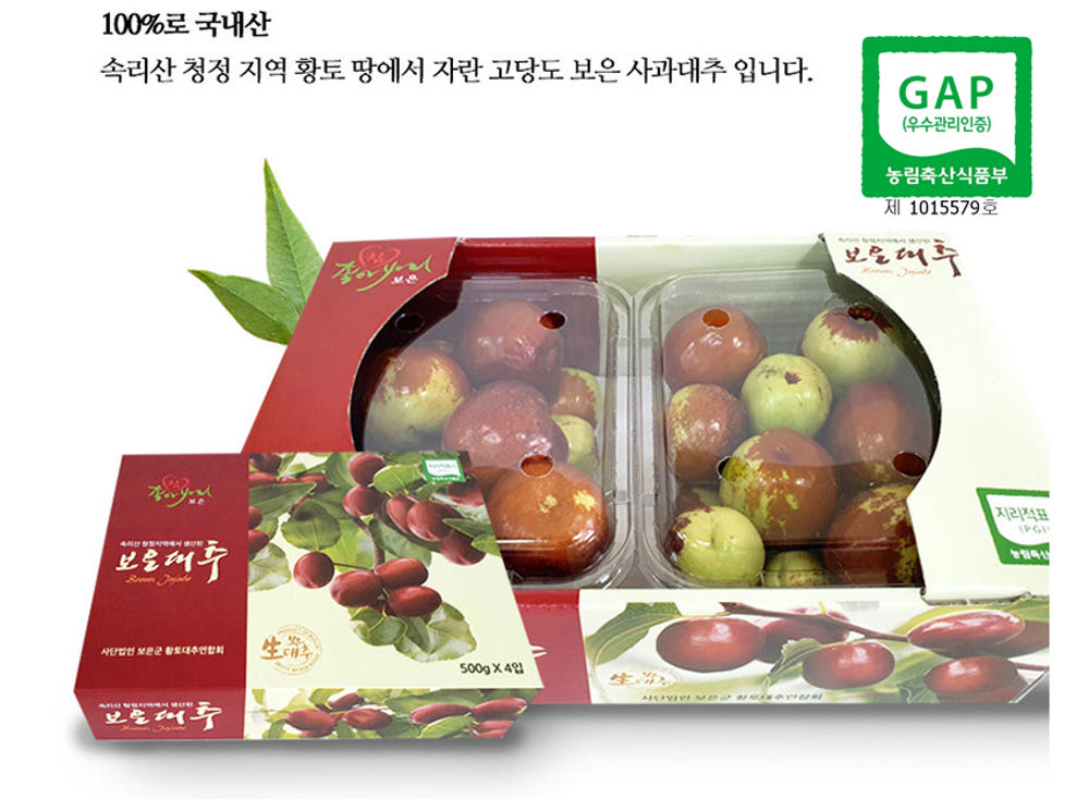 2026년 사과대추 보은 생대추 고당도 대추 VIP대추 선물용 햇대추 : 충북보은 최원준라온농장