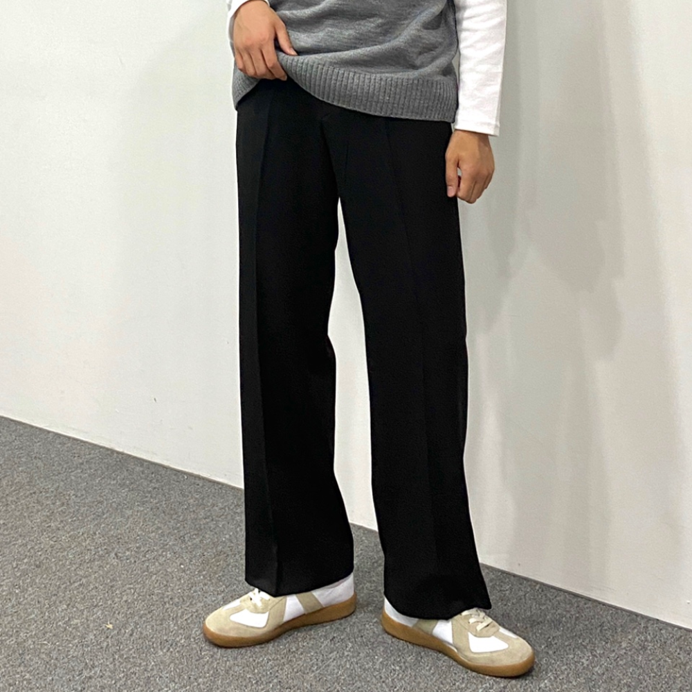 남자 와이드 핀턱 슬랙스 - 상세 이미지 4