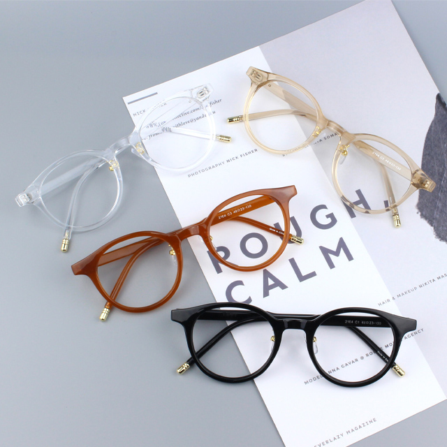 블루라이트차단안경 투명테 변색렌즈 투명뿔테안경 여자 남자안경테