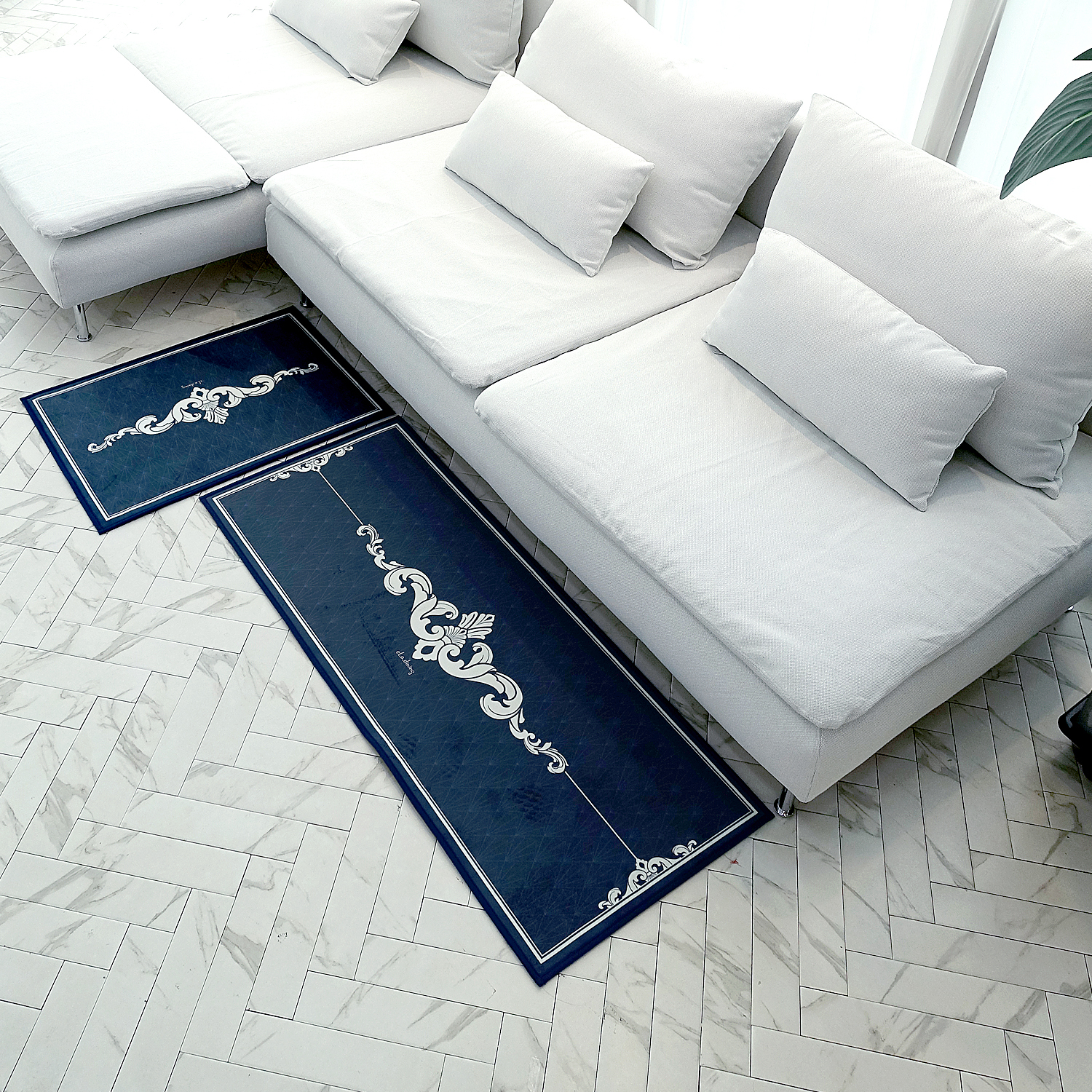 초극세사 로얄 네이비 발매트 엘라다이닝 주방매트 욕실매트 - 상세 이미지 2