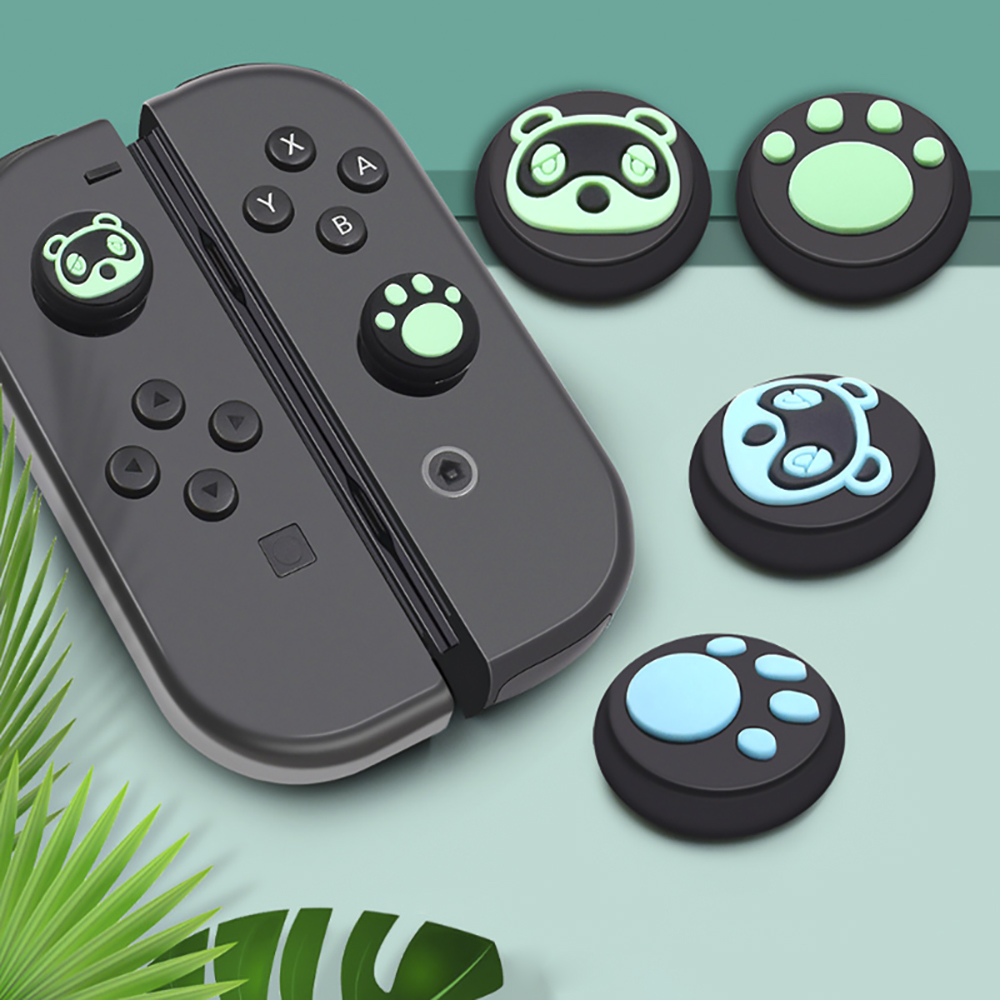 닌텐도 스위치 모여봐요 동물의 숲 에디션 조이콘 너구리 스틱커버  ND-207 - 상세 이미지 2