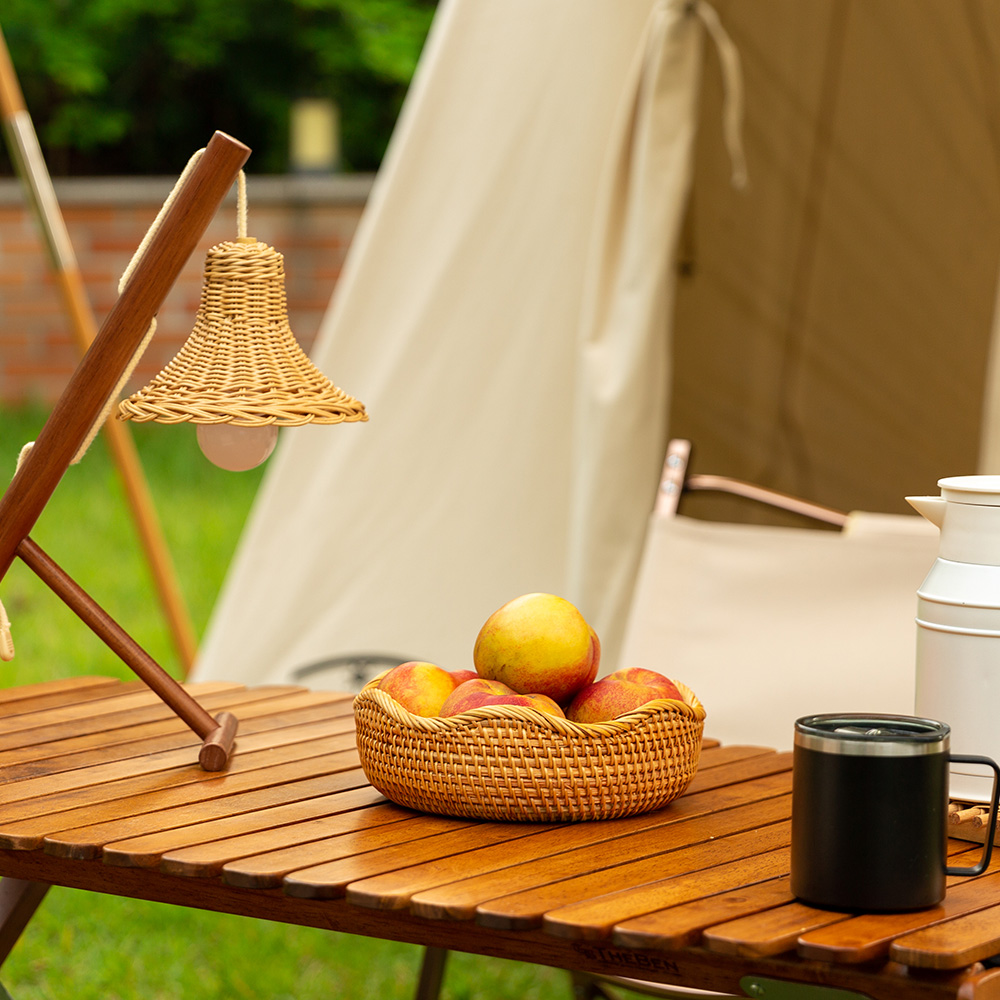 라탄 원형 간식 빵 과일 귤 보관 바구니 대형