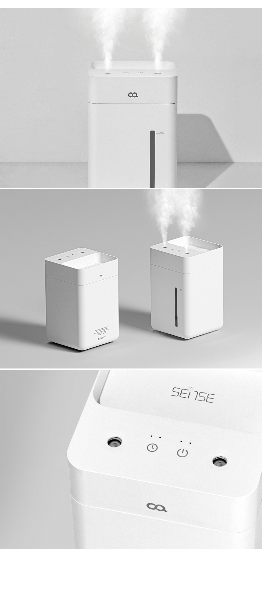 오아 센스S 듀얼 무선 미니 가습기 1L 사무실 탁상용 책상 충전식 usb 필터 탁상 상세 이미지 7