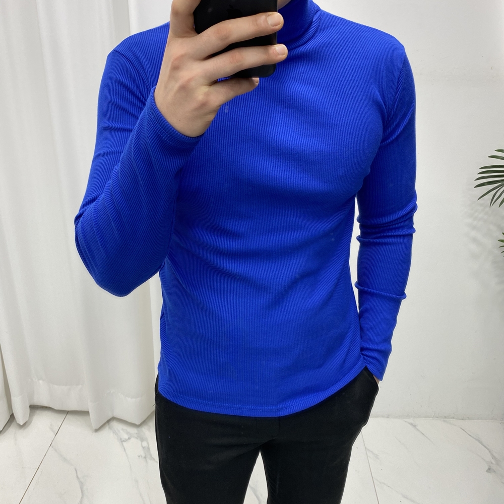 남자목폴라 터틀넥 슬림핏 골지스판 8color - 상세 이미지 5