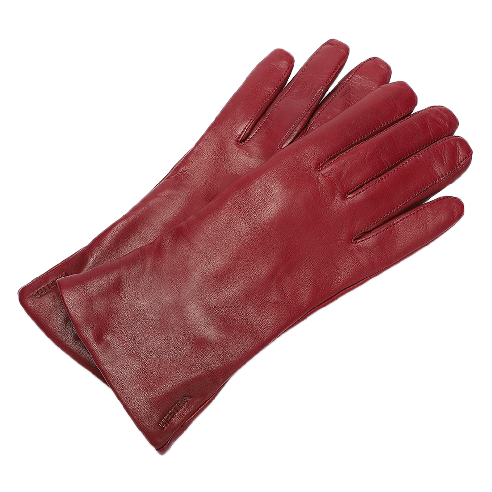 헤스트라 엘리자베스 헤어쉽 양가죽 다크 레드 14210 570- 여성 겨울 가죽 장갑
