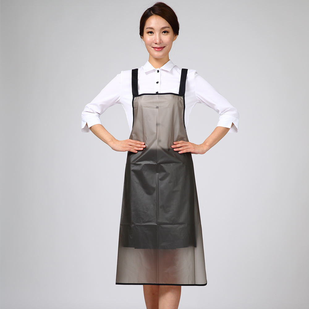 (5color)회색 H형반투명 우레탄 방수앞치마(중) 이미지 2