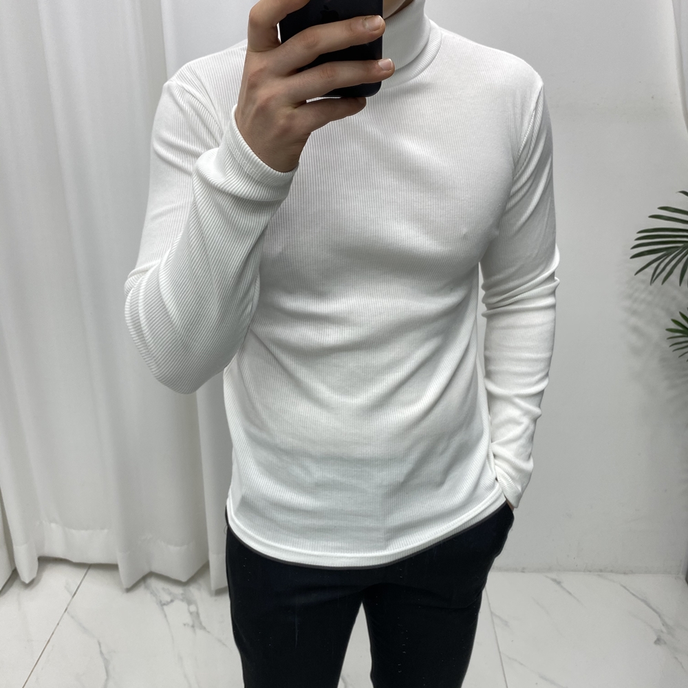 남자목폴라 터틀넥 슬림핏 골지스판 8color - 상세 이미지 3