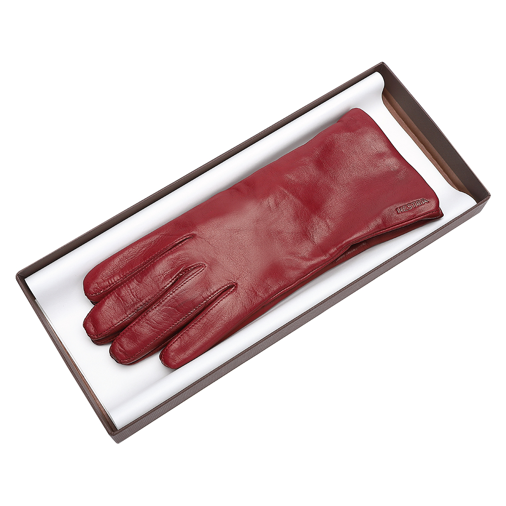 헤스트라 엘리자베스 헤어쉽 양가죽 다크 레드 14210 570- 여성 겨울 가죽 장갑