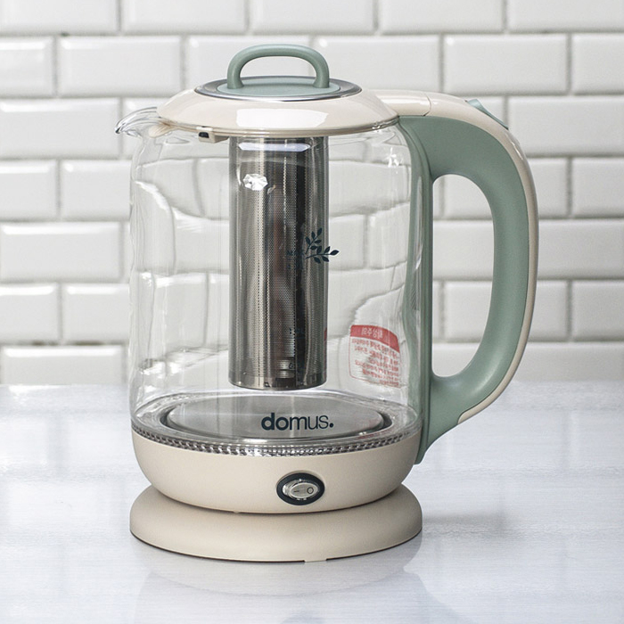 도무스 홈 보온 티포트 커피포트 차망 전기 보온 주전자 1.7L