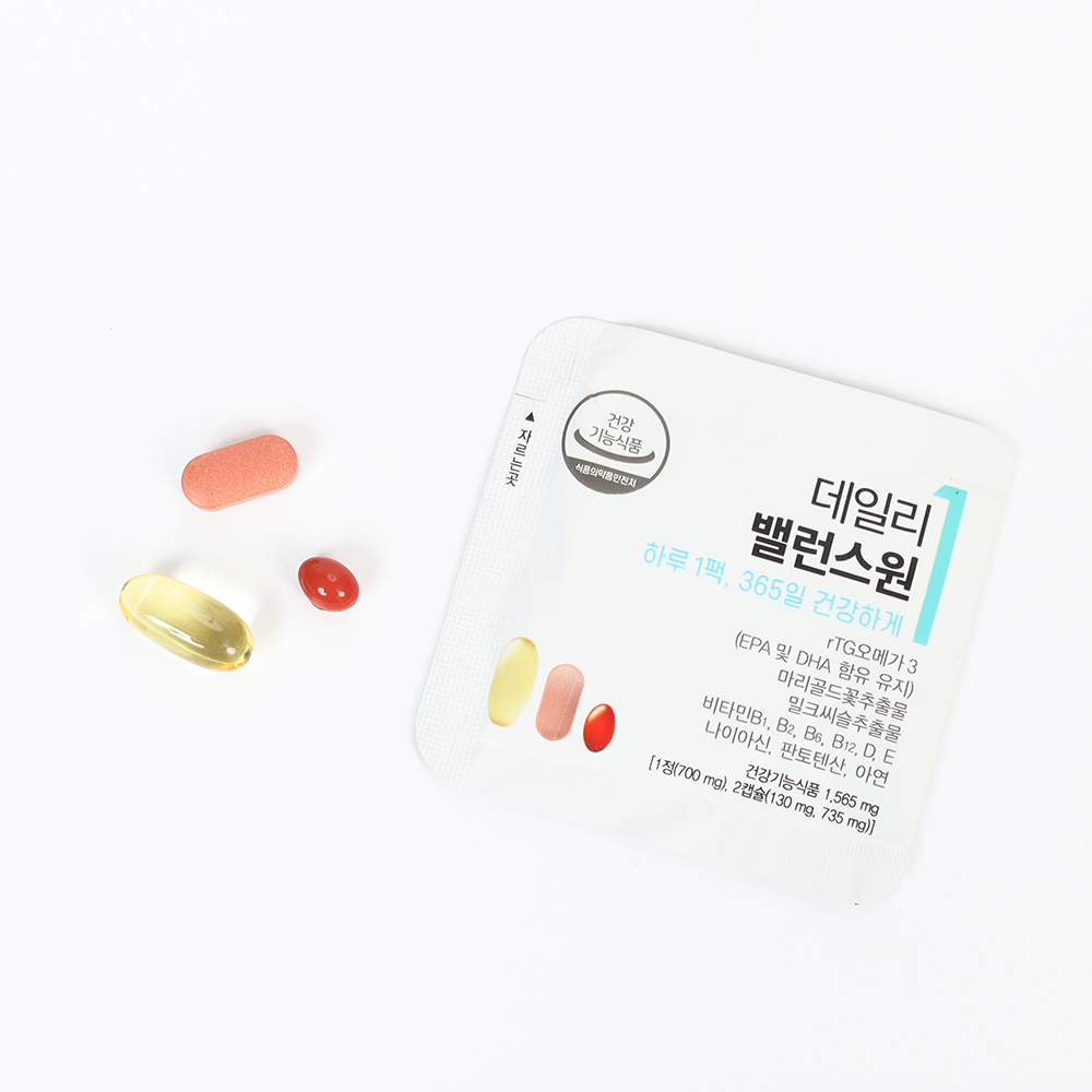 데일리밸런스원  rTG오메가3+밀크씨슬+루테인 15개입, 6개 - 상세 이미지 3