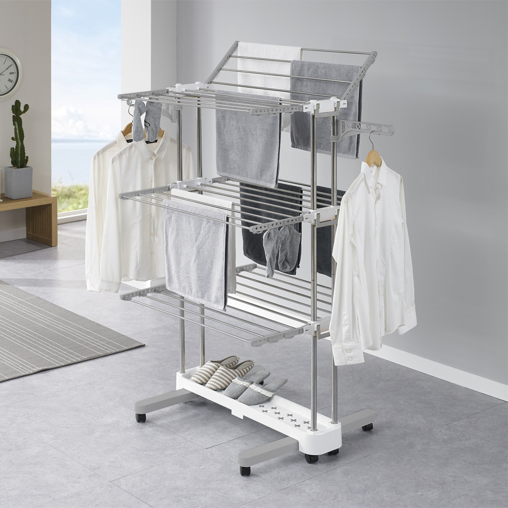 씨에스리빙 튼튼한 원룸 빨래건조대 6단 대형